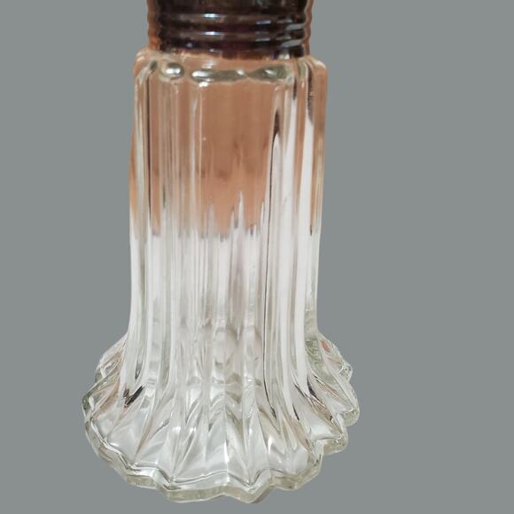 Vintage Lenoard Glass Muffineer Sugar Shaker 6" Foil Label - Picture 2 of 6